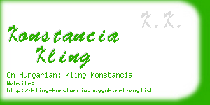 konstancia kling business card